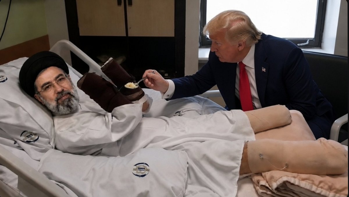 gohardaddy's tweet photo. خودم با افتخار وظیفه پرستاری از مجتبی را به عهده گرفتم. از توجه شما به این موضوع سپاسگذارم. خواهیم دید چه خواهد شد. پرزیدنت دی.جی.تی https://t.co/H8ofj95ZhN