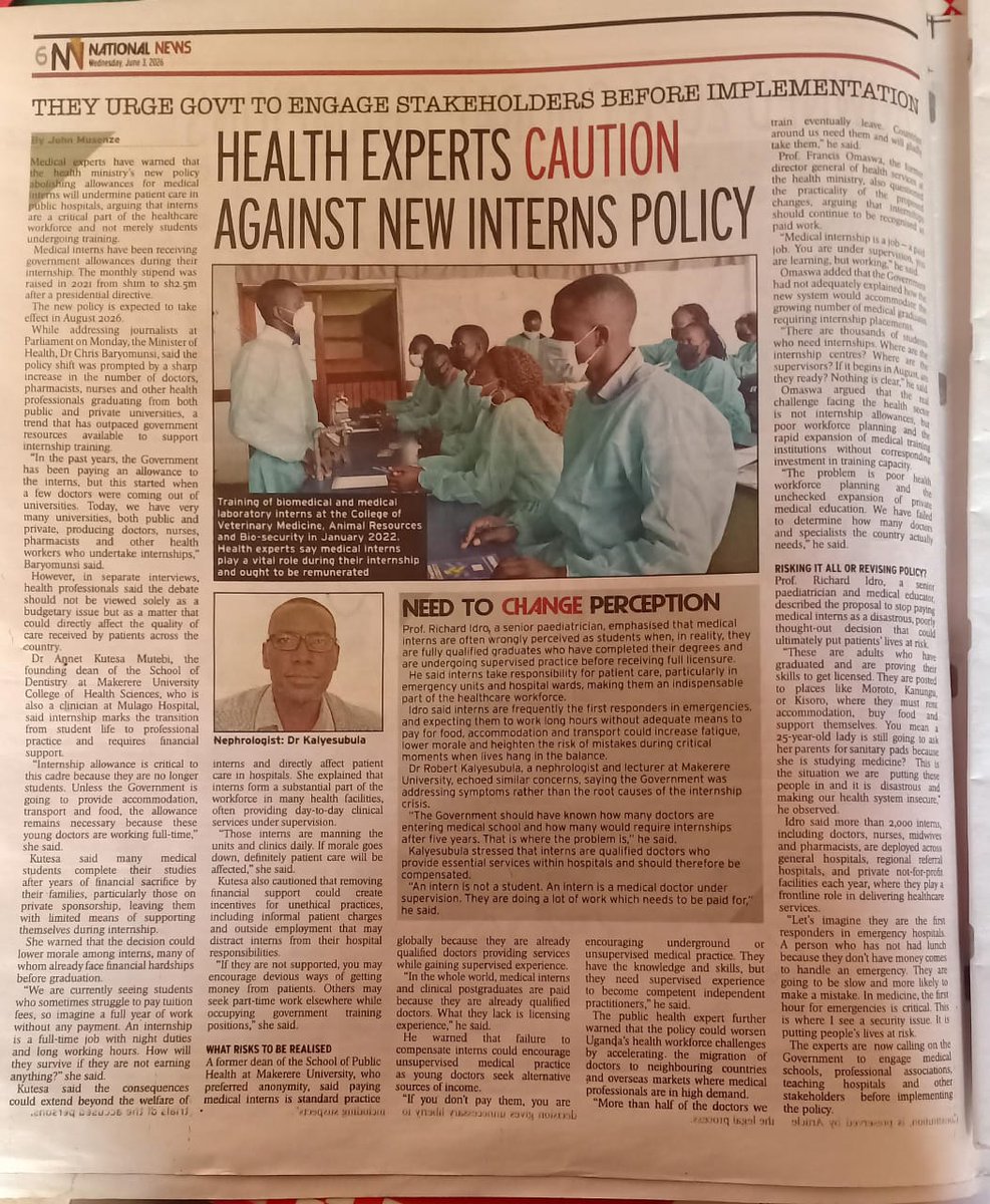 rkalyes1's tweet photo. 🔥 🩺 🏥 It is sad that input that would have been offered freely by the experts; is now only being offered through expert journalism.

🔥 Consultative processes take longer but ensure consensus and early adoption of policies.
@NewtonAllan6 
@newvisionwire 
@Internist_02 https://t.co/QuvKeUpdKG