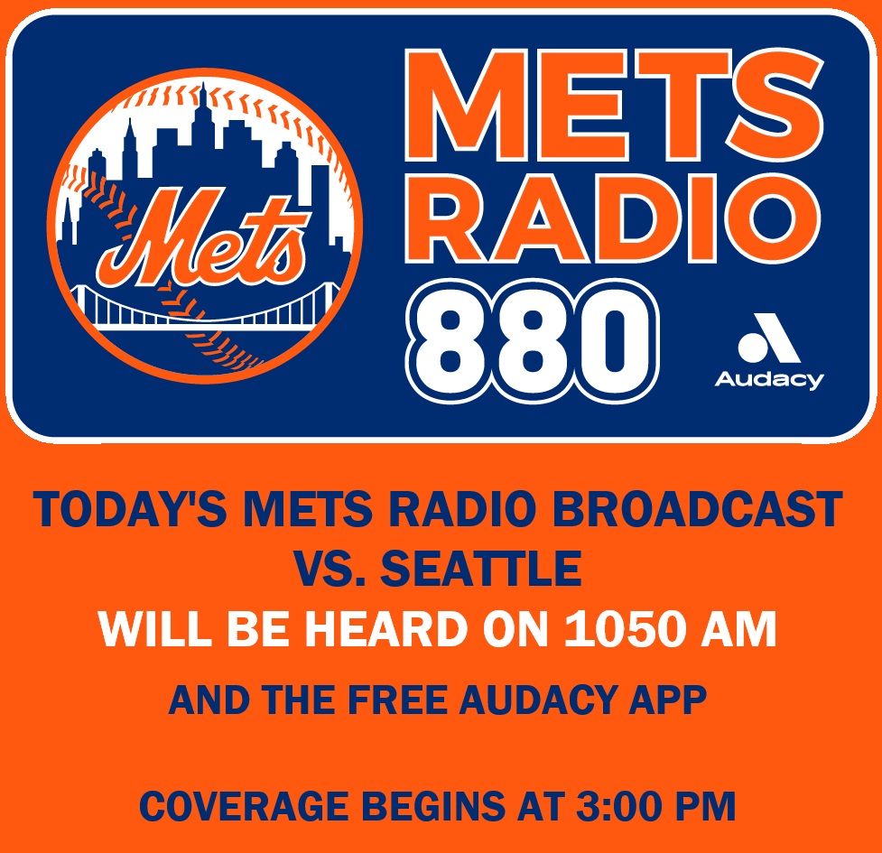 metsradio880's tweet photo. Just a reminder we're on 1050am and the Audacy App today: #GONYGONYGO #LGM https://t.co/sPGNgB2T5B