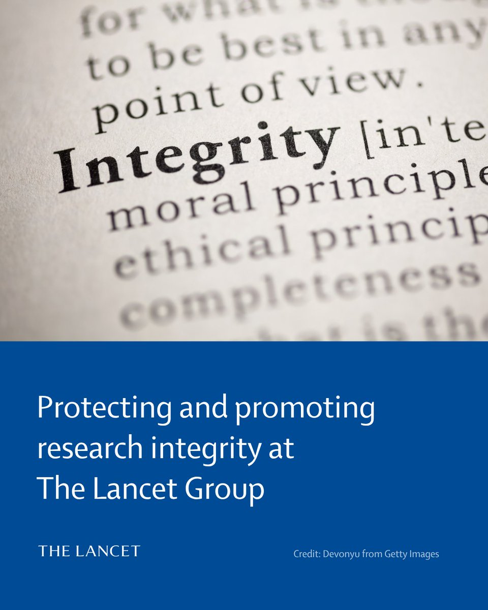 TheLancet's tweet photo. Behind every paper at The Lancet Group are layers of editorial scrutiny and integrity checks. 

✅ Learn how we work with authors and teams around the world to support trustworthy research: https://t.co/5J98KyRm2A https://t.co/JwkGEH6h8c