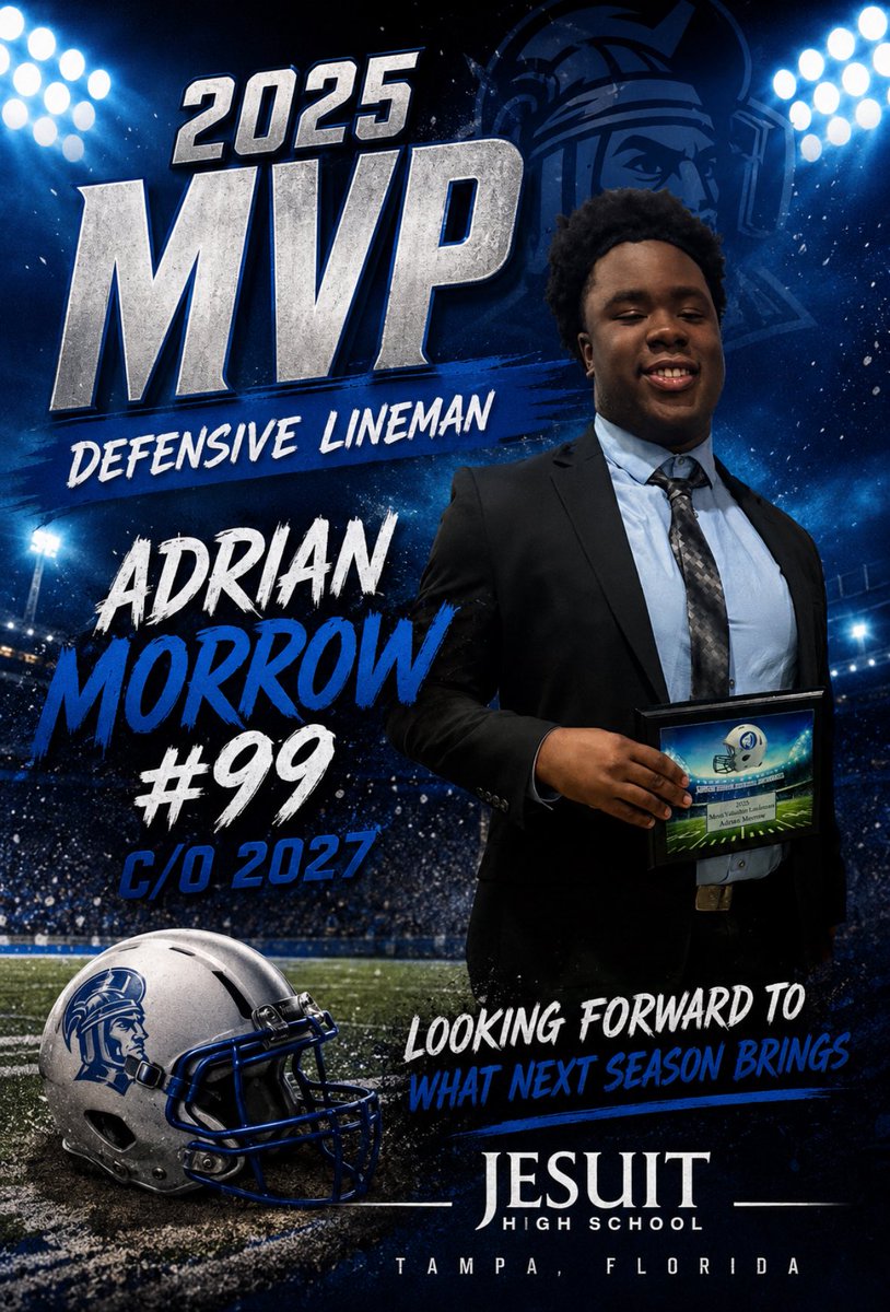 kwaddy81's tweet photo. Son @AdrianMorrow99 you’ve already accomplished so much, and I know this is only the beginning. Keep trusting God over everything. Trust the process, stay focused, and keep chasing your goals. 
@JesuitTampaFL @JesuitTigers_FB 
#proudmom #futureisbright #classof2027 https://t.co/wgMZOfy4R3