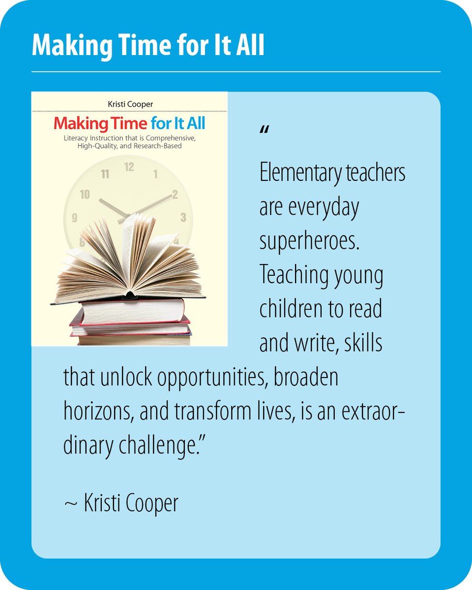 PembrokePublish's tweet photo. "Elementary teachers are everyday superheroes. Teaching young children to read and write, skills that unlock opportunities, broaden horizons…" — Kristi Cooper, https://t.co/IZLtVkV57k
#QOTW #profdev #teaching #learning #eduwtitter https://t.co/tkfjiT9A5R