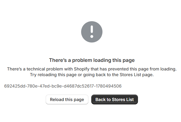 bitclaw's tweet photo. Shopify is down. Both admin and storefront. 

https://t.co/4GqixLUeEx https://t.co/0ga5qNUCvh
