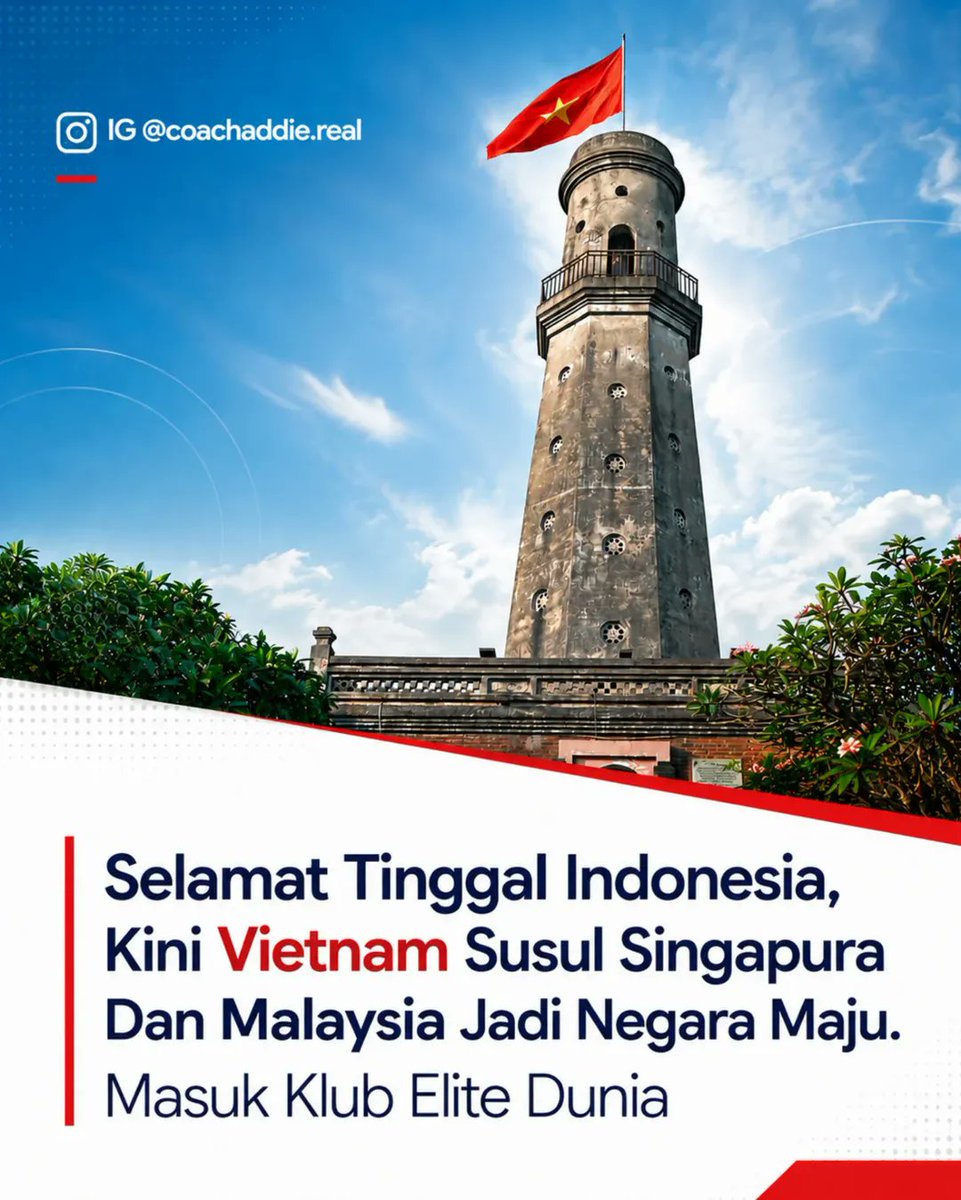 SammiSoh's tweet photo. Satu persatu negara ASEAN melaju jadi negara maju, sementara Indonesia kian tertinggal. World Steel Association (April 2026) mencatat Vietnam resmi masuk 10 produsen baja terbesar dunia menyalip Italia, dengan produksi crude steel 2,1 juta ton.
Dua dekade lalu Vietnam masih impor https://t.co/KapbnxdFU1