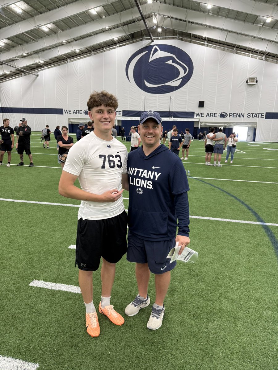bburt_13's tweet photo. AMAZING day at Penn State! Charted 7/8 (miss from 40 right 🤦‍♂️), won the fg competition with a 54yd right middle kick, tied second in kickoff competition! Thank you for having me out! @CoachLang22 @CoachLustig 
@centralyorkFB https://t.co/8qVtrFBxDH