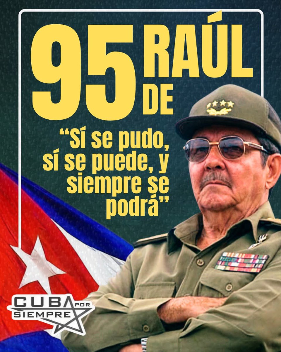 Rodolfo22175452's tweet photo. Feliz cumpleaños General de Ejército en sus 95 años #95DeRaúl https://t.co/JxUdp5B71s