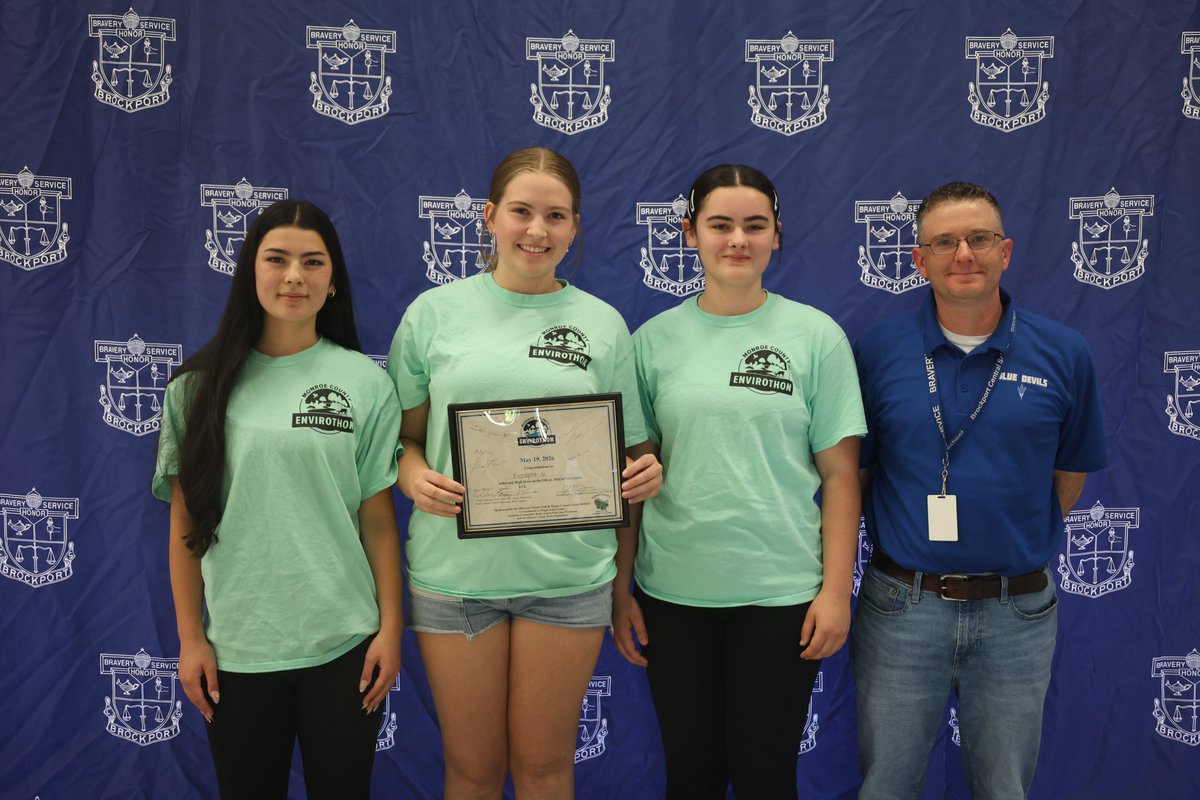 BrockportCSD's tweet photo. At the June 2 BOE meeting, Envirothon students had the opportunity to share their award-winning oral presentation with the Board. We are incredibly proud of all they have accomplished and the outstanding way they represented BCSD! https://t.co/322p3OJbTN