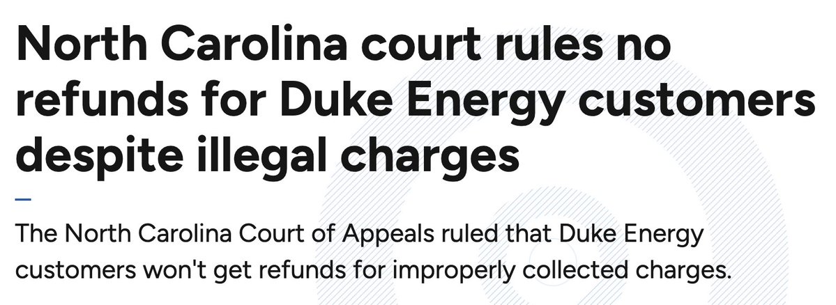 ForwardCarolina's tweet photo. Remember - @DukeEnergy is one of the heaviest spenders on campaign contributions in the North Carolina state legislature.

For that money, they've bought the ability to write their own regulation, name their own regulators, and raise rates however they please. https://t.co/L9vaGOlioy