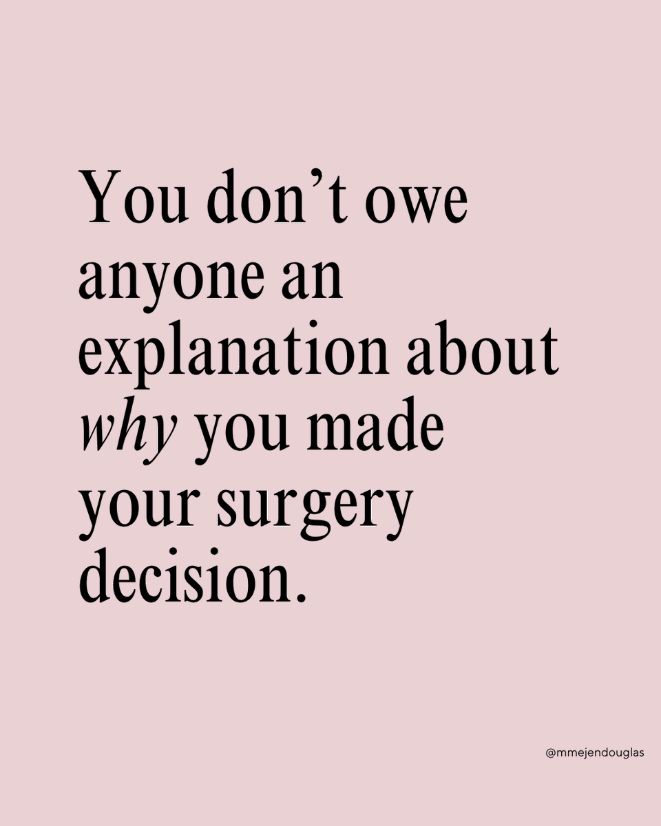 mmejendouglas's tweet photo. It’s hard enough to decide between a lumpectomy or a mastectomy.
You don’t need to explain your decision to everyone who asks.
💕
#dcis https://t.co/2BzSpOwjG4