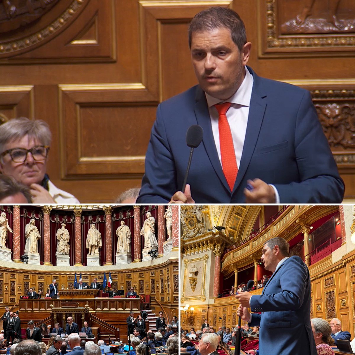 ChevalierSenat's tweet photo. #QAG mon collègue PJ Rochette interroge le gouvernement sur les violences urbaines de samedi dernier. Les Français attendent des actes : allocations suspendues pour les parents de mineurs casseurs, TIG réels et peines courtes mais effectives dès la première infraction. https://t.co/o2kIvutS8q