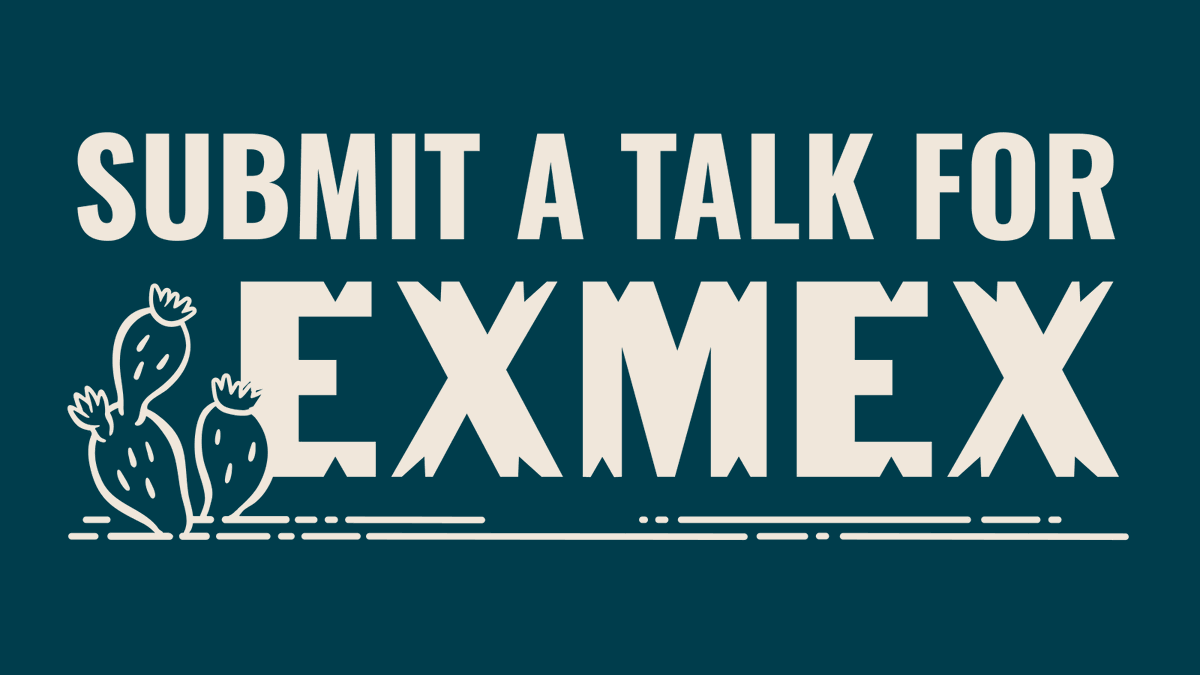 ExMexConf's tweet photo. The ExMex Conf 2026 Call for Speakers is now open.

Whether it's your first conference talk or your fiftieth, we'd love to hear what you've been building, learning, and exploring w/ Elixir.

CFP closes July 15th.

Sponsor opportunities are also available.

https://t.co/9lbMC4caTr https://t.co/rW0ar4OIp4