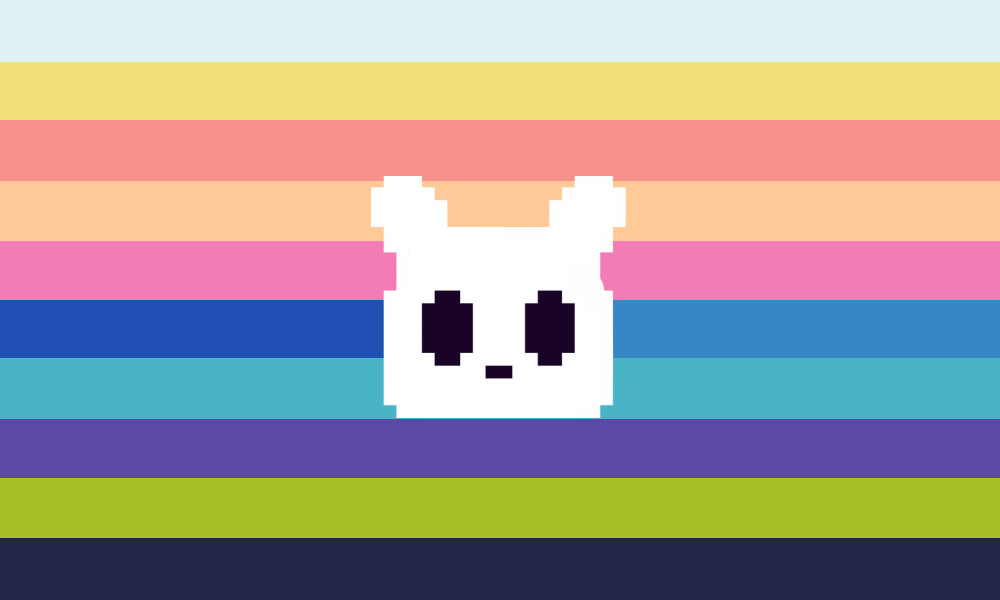 Scugcore's tweet photo. I made some rainworld slugcat xenogender flags..I hope this isn't stealing anyone's ideas (explanation in thread 🧵) #rainworld https://t.co/UEQpY2NxLf