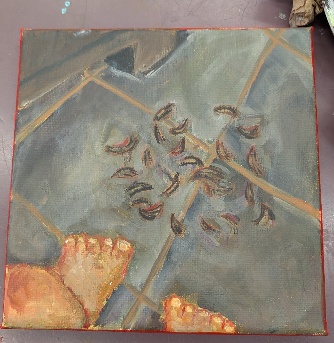 appletaub's tweet photo. you do not owe yourself perfection (3/5 art culminating pieces) https://t.co/nr04RY84bg