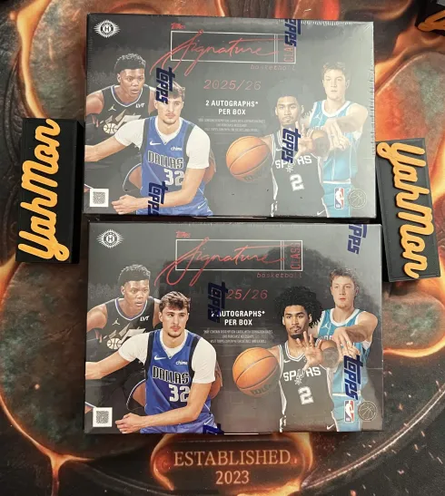 YahMonMLB's tweet photo. 🚨HOT BREAK🚨
🏀PYT#1571- 
2x- 25/26' Topps Signature Class Hobby
4 expected autos!
Comment below to get added to my group chat or Discord for 1st claims!
#thehobby 
@HobbyLimited https://t.co/p7mKGRu9eH