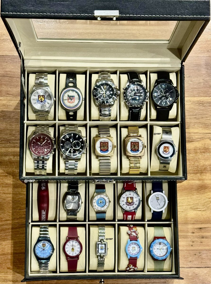 HammerMusePerth's tweet photo. Couple of ‘new’ additions in 2 the @WestHam watch collection.
Silver coloured metal ‘digital’ late 70s/early 80’s.. Analogue,leather strap early/mid 80s
⚒️⚒️⚒️ https://t.co/tZ6airbac2