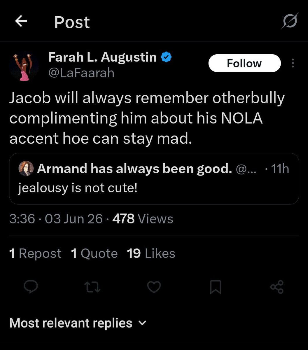 SavouryPhantom's tweet photo. 1. Otherbully has publicly dissed Jacob's NOLA accent on here before
2. Defending a 33 year old teacher responsible for the safeguarding of children by qrting moots that defend shipping fictional minors doesn't help their case. https://t.co/lvek2D3YNE