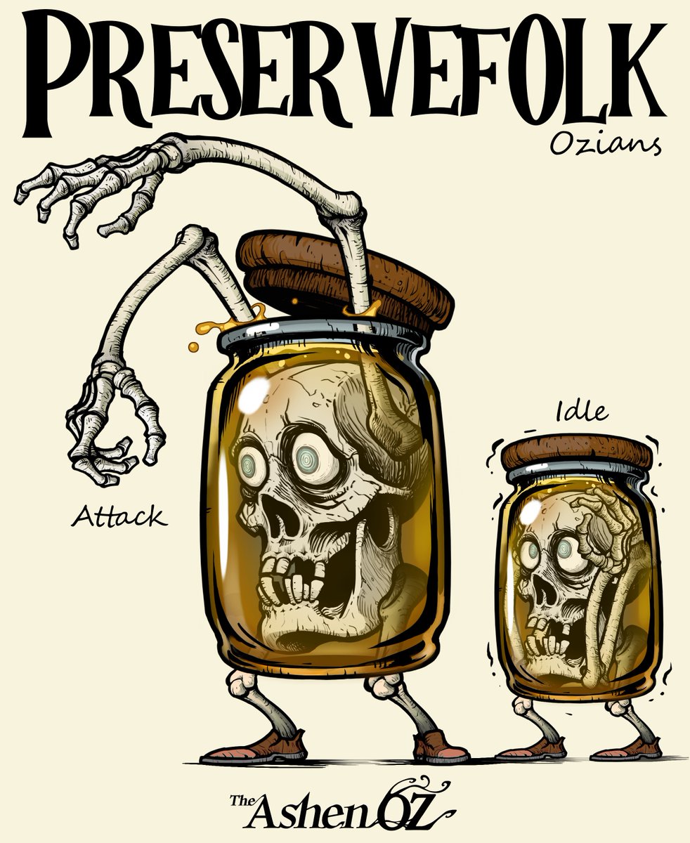 OzAshborne's tweet photo. Meet the "Preservefolk"!
Even in death, they are not free from the fear of perishing.
#WishlistWednesday #TheAshenOZ #Gamedev https://t.co/aF8YNQ8bnu