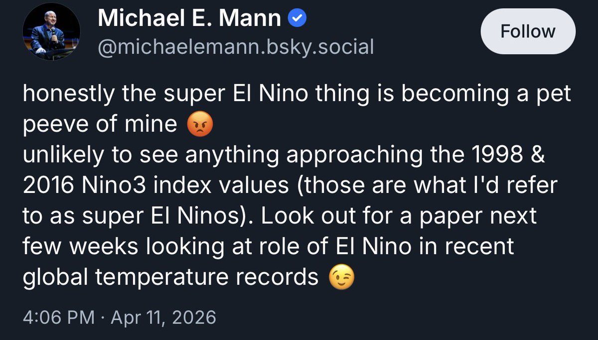 webberweather's tweet photo. “History doesn’t often repeat itself but it certainly rhymes (a lot)” -Mark Twain

The “Super” El Niño denial I’ve seen on here the last few months, even from the most prominent climate scientists and ENSO “experts”, has some intriguing parallels to 1982

https://t.co/3P1lUIvjX9 https://t.co/S8JkWigMyB