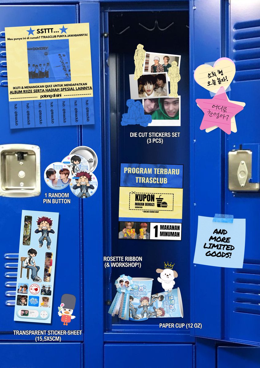 TTRASCLUB's tweet photo. H-2! RSVP day is getting closer! 👀✨

Ini dia preview untuk merch yang nanti bakal kalian dapetin! Gimanaa? Udah #anak_sekolahan banget belum nih? 🥳

Kalau udah seimut ini, masa iya kalian nggak dateng?! Tega bikin Anton sama Sohee betmut seharian sama kalian? 😖😤 https://t.co/UgFPrvAAvU