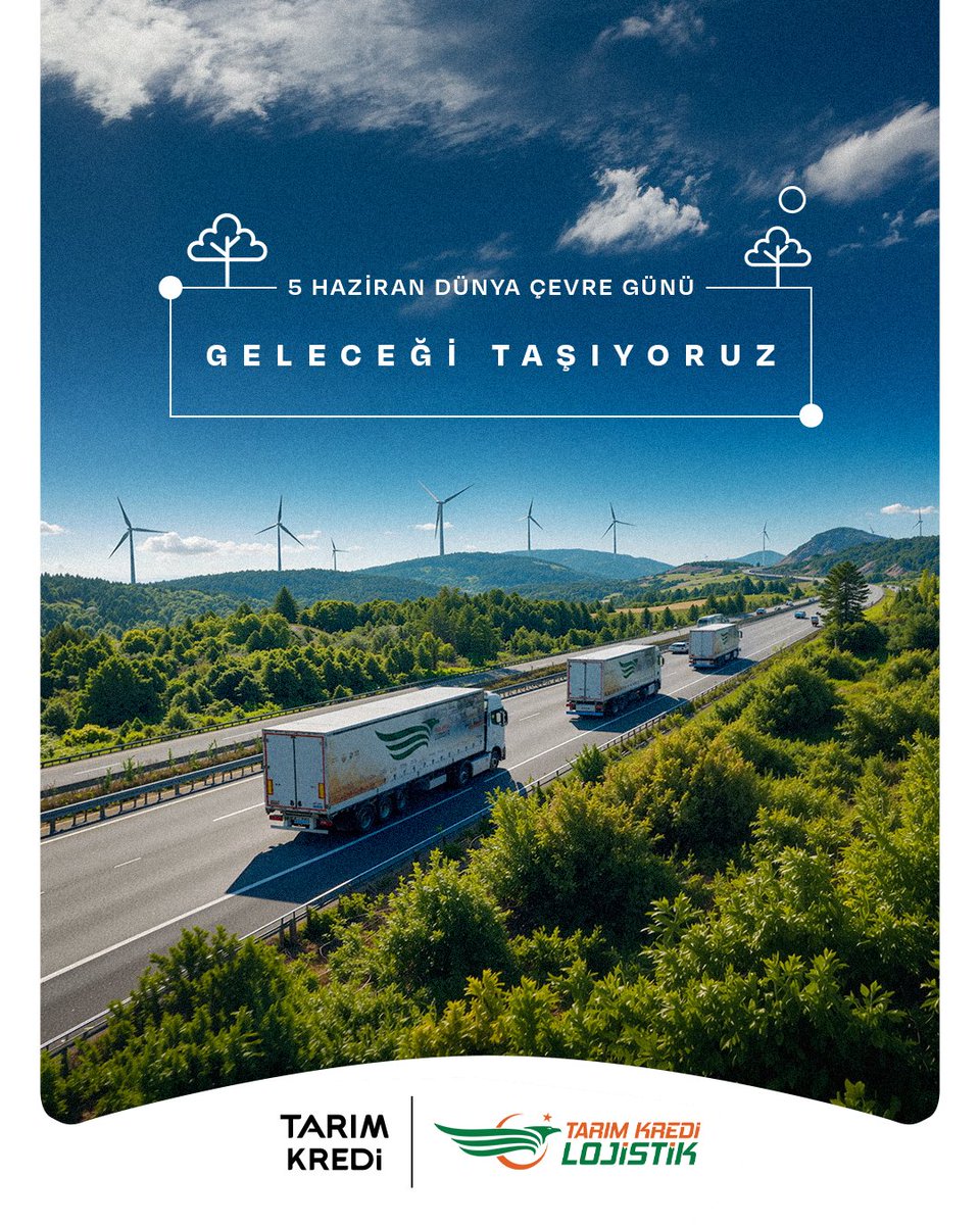 tklojistik's tweet photo. Topraktan başlayan yolculuk, doğaya saygıyla devam etmeli.
Tarım Kredi Lojistik olarak biz de bu kutsal döngünün sorumluluğunu taşıyoruz. 🌿

#5HaziranDünyaÇevreGünü #TarımKrediLojistik https://t.co/tTPFtBL4t0