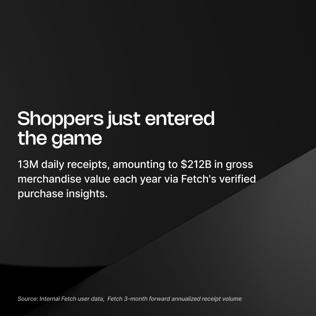 unity's tweet photo. Gaming is already one of the most powerful ways to reach consumers. Now, brands can connect those moments to what people buy 🎮💰

Unity has partnered with @FetchRewards to activate verified purchase signals across mobile gaming, giving brands a more precise, purchase-informed way to reach audiences and measure impact.

With visibility into $212B in consumer spending each year, marketers can now link high-attention gaming moments to real commerce outcomes. 

🔗 Read more: https://t.co/hN4cAqunvv
