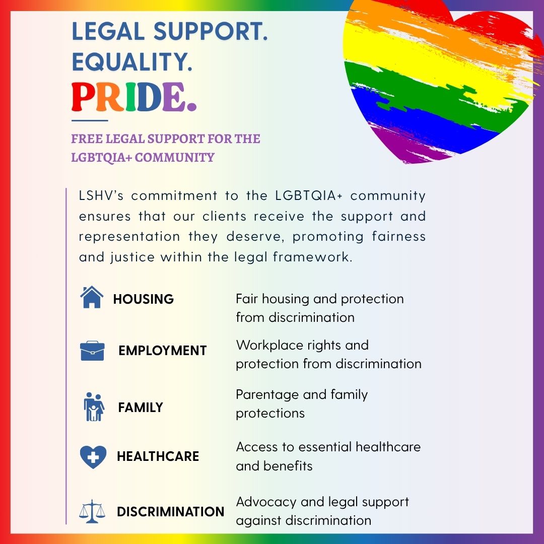 LegalServicesHV's tweet photo. At #LSHV, we believe everyone deserves equal access to justice, dignity, and support. During #PrideMonth and throughout the year, we remain committed to standing with and advocating for the LGBTQIA+ community across the #HudsonValley. 🌈💙

Learn more at: https://t.co/7aB9f5KKPn https://t.co/08NMGH6Yot