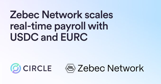 AlphaSigna1X's tweet photo. Zebec is already processing payroll, payments and card spending using USDC and EURC.

That's why I keep paying attention to this project.

Not because of hype.

Because every few months there's another partnership, another integration or another real-world use case.

Latest case study from Circle: https://t.co/BQWgAohdtc

@Zebec_HQ

solana:ZBCNpuD7YMXzTHB2fhGkGi78MNsHGLRXUhRewNRm9RU