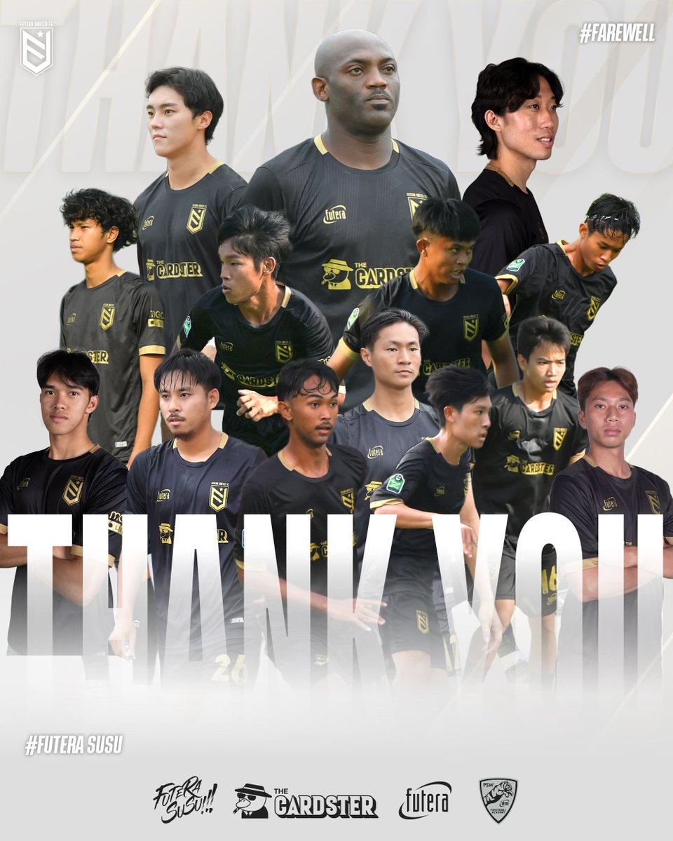futeraunited's tweet photo. < Announcement >

Futera United will officially part ways with the following players after their contracts with the club have ended:

Wachiraphol "Ball" Thaphiran 
Narakorn "Aof" Niloetram 
Phongsaphak "Mon" Duangyai
Wachiranon "Net" Ruangdach
Nattawut "Sea-Games" Chaosuan
Prapawich "Guy" Tor-on
Sarankrit "Drew" Artwichien
John Owoeri
Park Jae-kyung
Songkhun "Pingpong" Khongsukko 
Nipithphon "Fiw" Saengsuk 
Chakrit "Ton" Sibram 
Cha Son-ho
Sarawin "Aon" Sungkhao

We sincerely thank each of them for their dedication and hard work for the club.
We also wish them the very best of luck in their future endeavors.

#FuteraUnited #FuteraSuSu