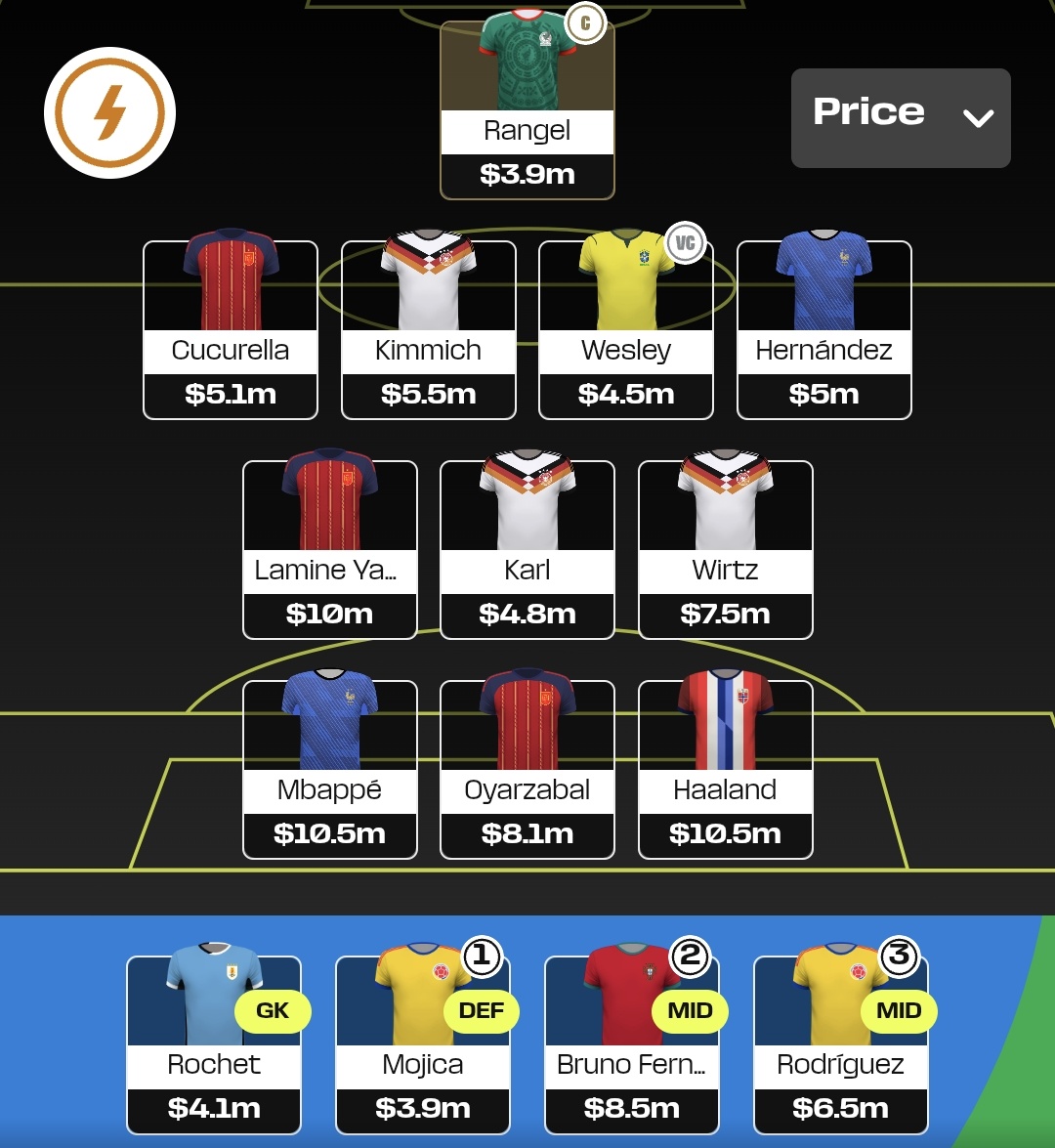 fplSAKA__'s tweet photo. another one but with 1.6m itb for France/Brazil players in md2

thoughts? #wcfantasy https://t.co/EJ8xHBFYKQ