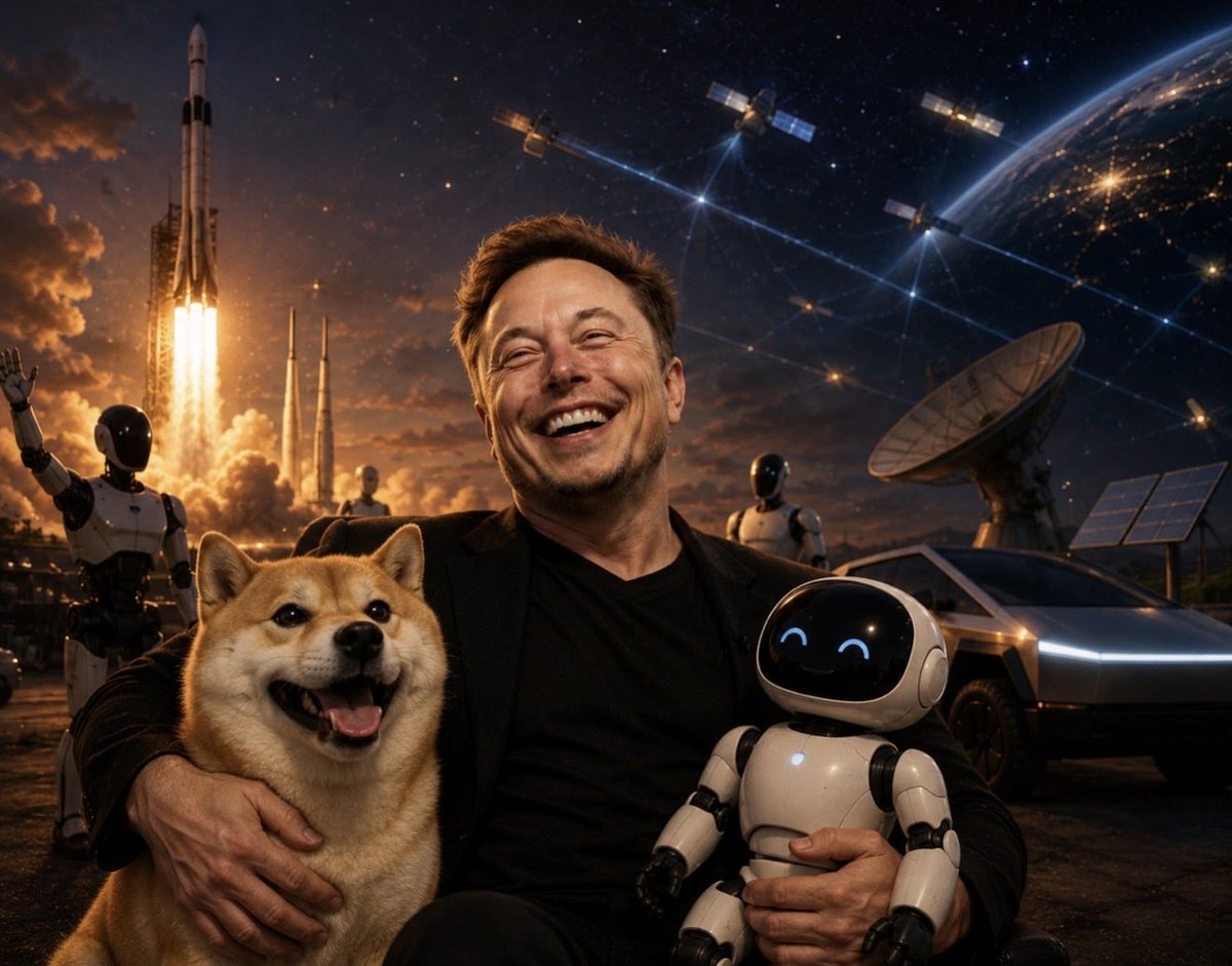 modo1979's tweet photo. @elonmusk @pmarca Spotify gave us millions of songs.
You gave us rockets, robots, AI, Starlink, and memes. 😂🚀 https://t.co/PwgUE0m7gH
