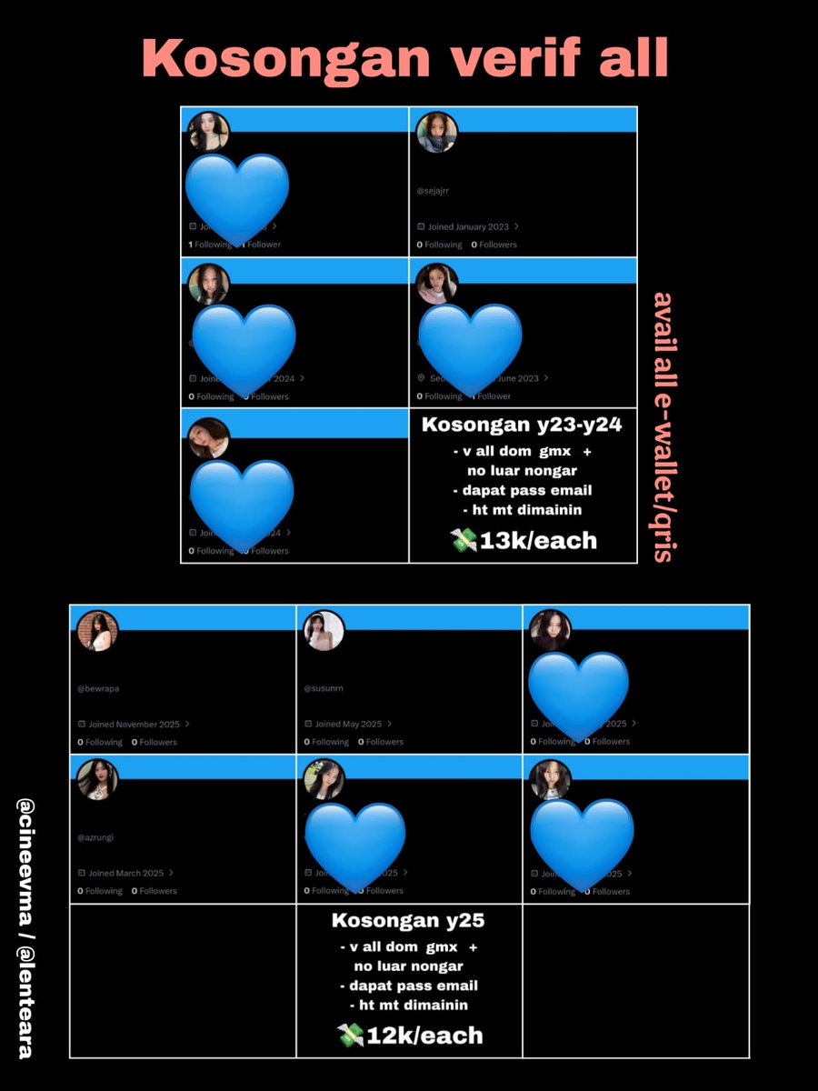 lenteara's tweet photo. @kittyhoons Aku ada y23-y26 kakk, cek di pict yaa https://t.co/ZRPwmkqaqu