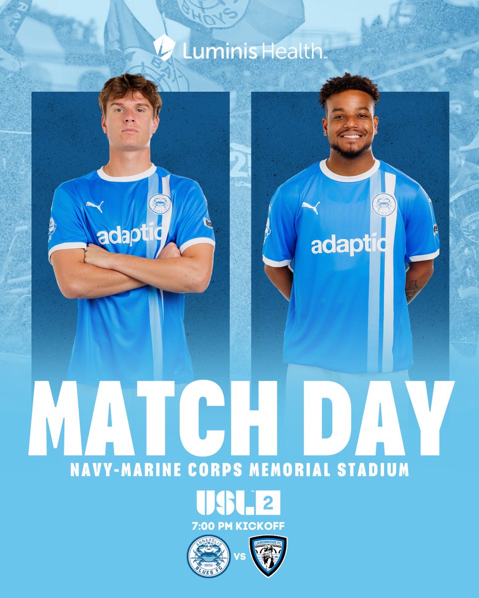 AnnapolisBlues's tweet photo. Match day in Annapolis 🏠

🆚 Lionsbridge FC
🏟️ Navy-Marine Corps Memorial Stadium
⏰ 7:00 pm KO
🎟️ at https://t.co/40XHXTIbbQ

Tonight’s Charity of the Match is Fello! They will be recognized on-field at tonight’s match, and have 10% of all ticket sales donated back to them! 🫂 https://t.co/6pWKnjvu8X