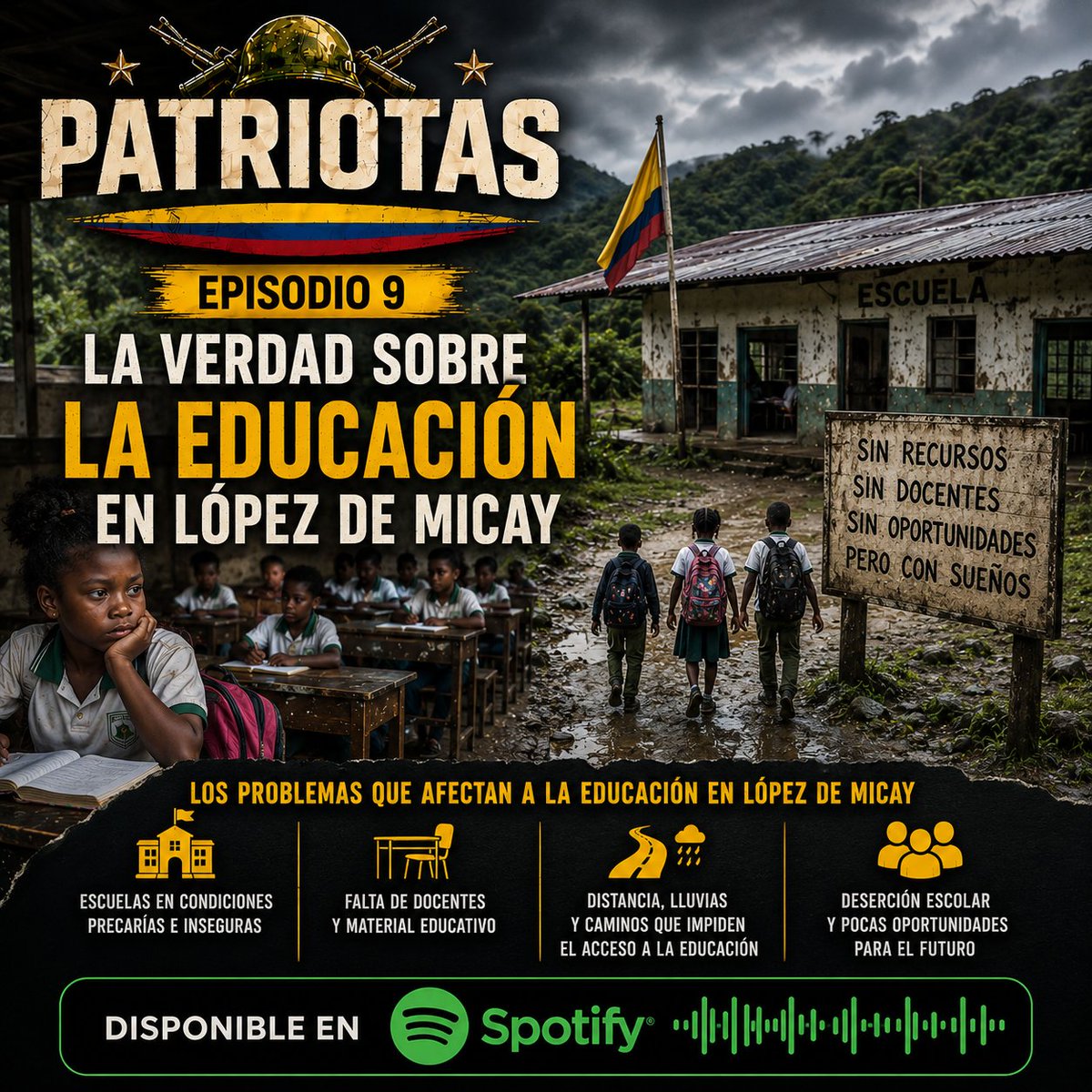 PosseFoco's tweet photo. En López de Micay, ir a la escuela sigue siendo un desafío diario.
🎧 Disponible en Spotify.
https://t.co/5wPD0kE1yH https://t.co/2T0DI1kUNw