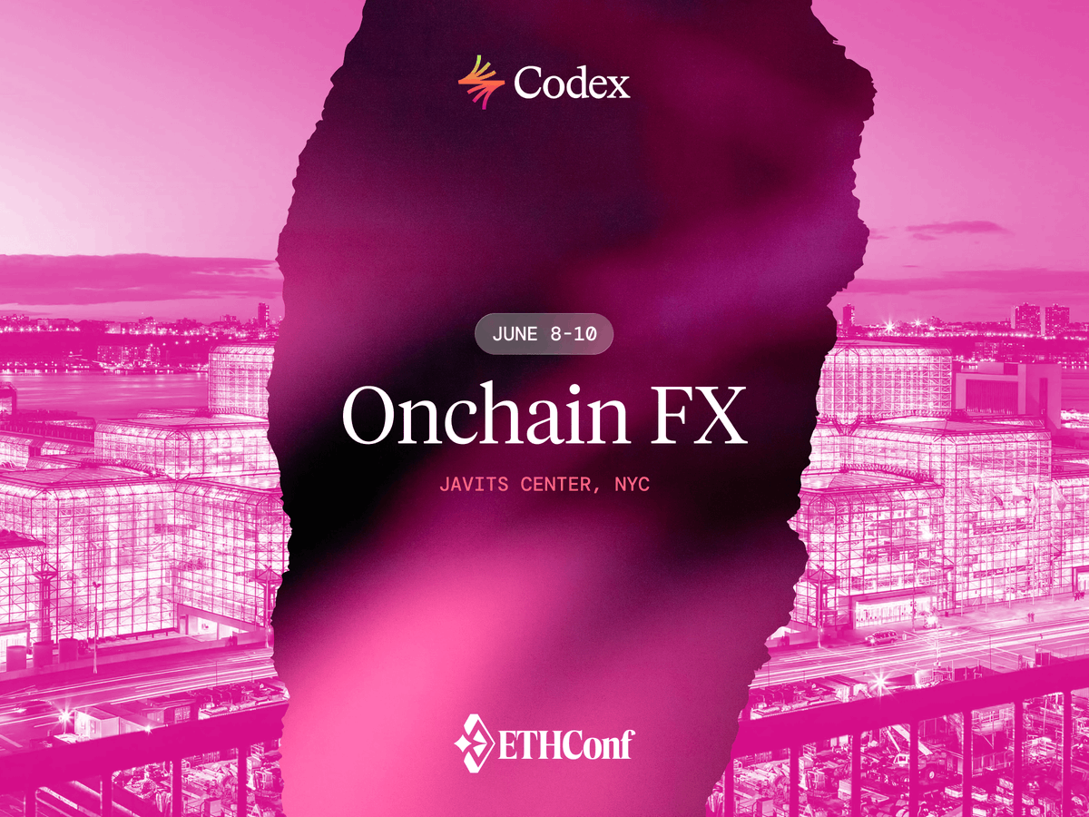 CodexFX's tweet photo. FX is the biggest market on earth.

Nearly $10 trillion trades every day, yet most of it still moves on rails built decades ago.

@Haonan is speaking at @ETHConf in New York on what breaks in legacy FX and how onchain FX fixes it.

See you there. https://t.co/gUk2fEX1Gf
