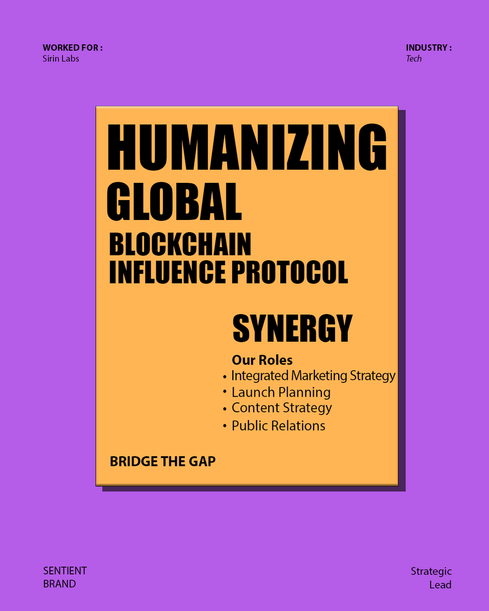 GoTouchGrass's tweet photo. We turned complex blockchain technology into something desirable and ready for the mainstream.🔗

From building the Influence Protocol and SYNERGY strategy to high impact celebrity partnerships. 

A Touch Grass Creation ⚡

#GoTouchGrass #launchcampaign #brandstrategy https://t.co/0ZgFu66t1v