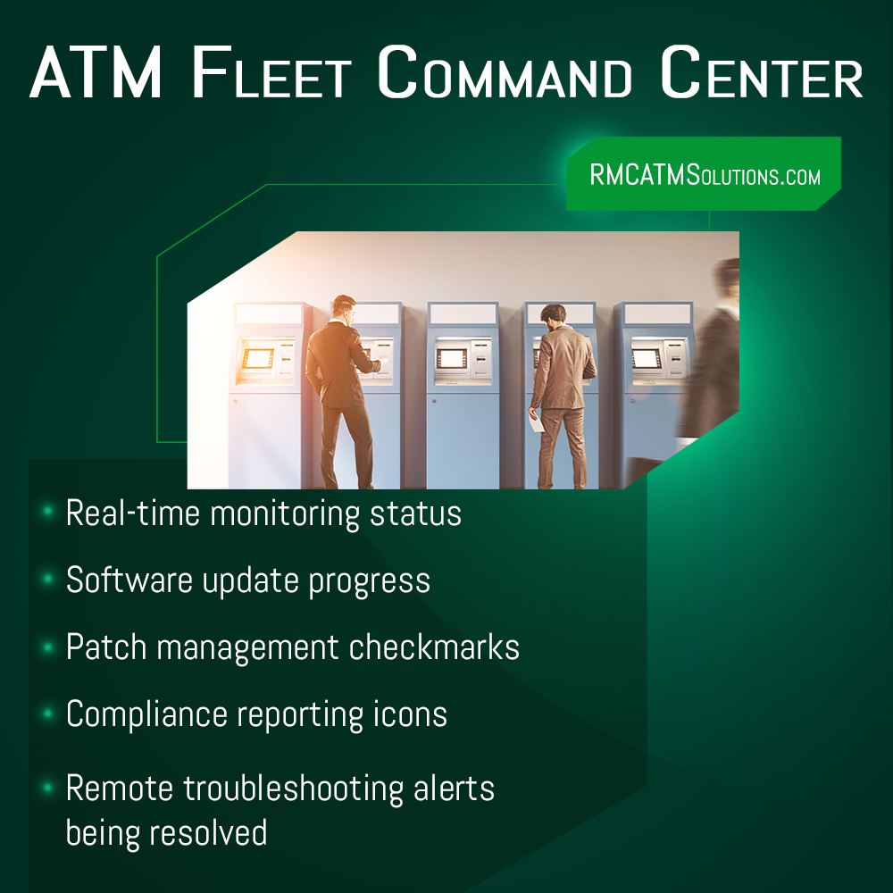 rmcatmsolutions's tweet photo. RMC Managed Services gives banks and financial institutions real time monitoring, software updates, patch management, compliance reporting, and remote troubleshooting.

#BankingOperations #FintechSolutions #RemoteMonitoring #ComplianceReporting #ATMSoftware #FinancialTechnology https://t.co/hQYmQm2ENQ