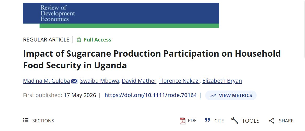 IFPRI's tweet photo. #NowReading: Impact of Sugarcane Production Participation on Household Food Security in #Uganda.

Read the full study here to learn more: https://t.co/uBze43uYWj

@CGIAR @IFPRI_Africa @CANRatMSU https://t.co/fQdcgpGPxw