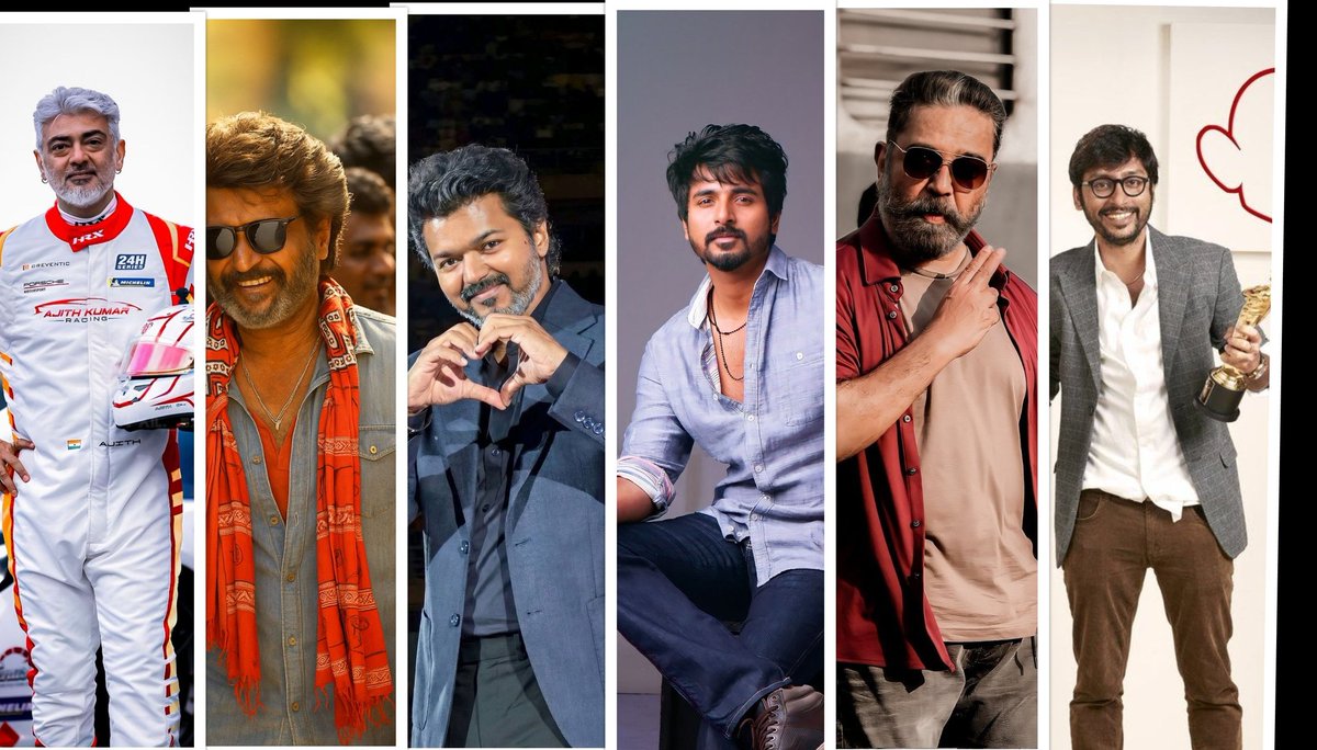 itz_vjd's tweet photo. Actors with 1 Crore+ footfalls in Tamil nadu ❤️‍🔥❤️‍🔥❤️‍🔥

 ▪️Rajinikanth
 ▪️Ajith Kumar 
 ▪️Vijay  
 ▪️Sivakarthikeyan  
 ▪️Kamal  Haasan
 ▪️Rj Balaji https://t.co/fNAhZJLu6b