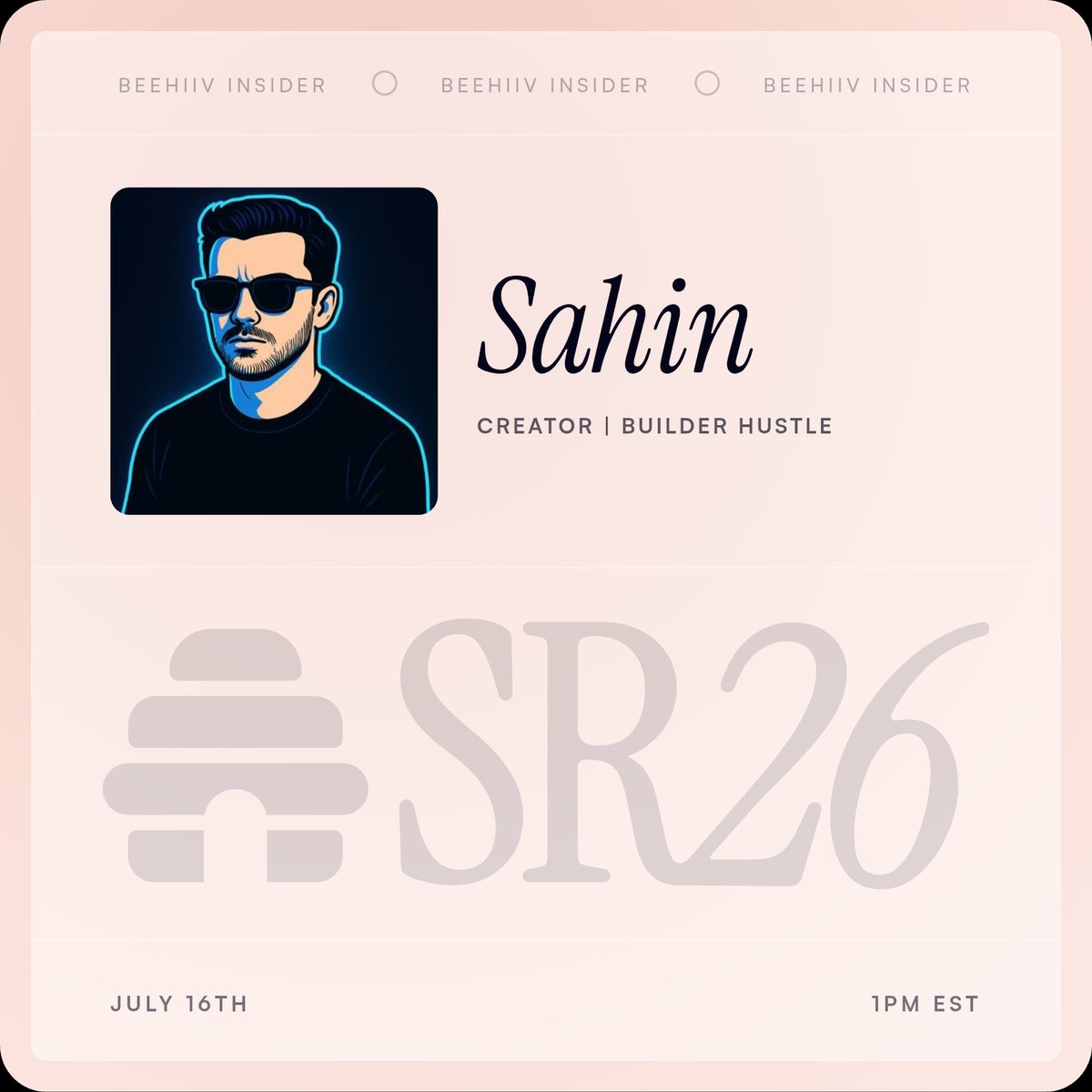 Sahin_OG's tweet photo. Building Builder Hustle has shown me how powerful newsletters can be.

Just grabbed my spot for @beehiiv's Summer Release Event and excited to see what's coming next for creators and newsletter operators. https://t.co/NIUeJI5sDC