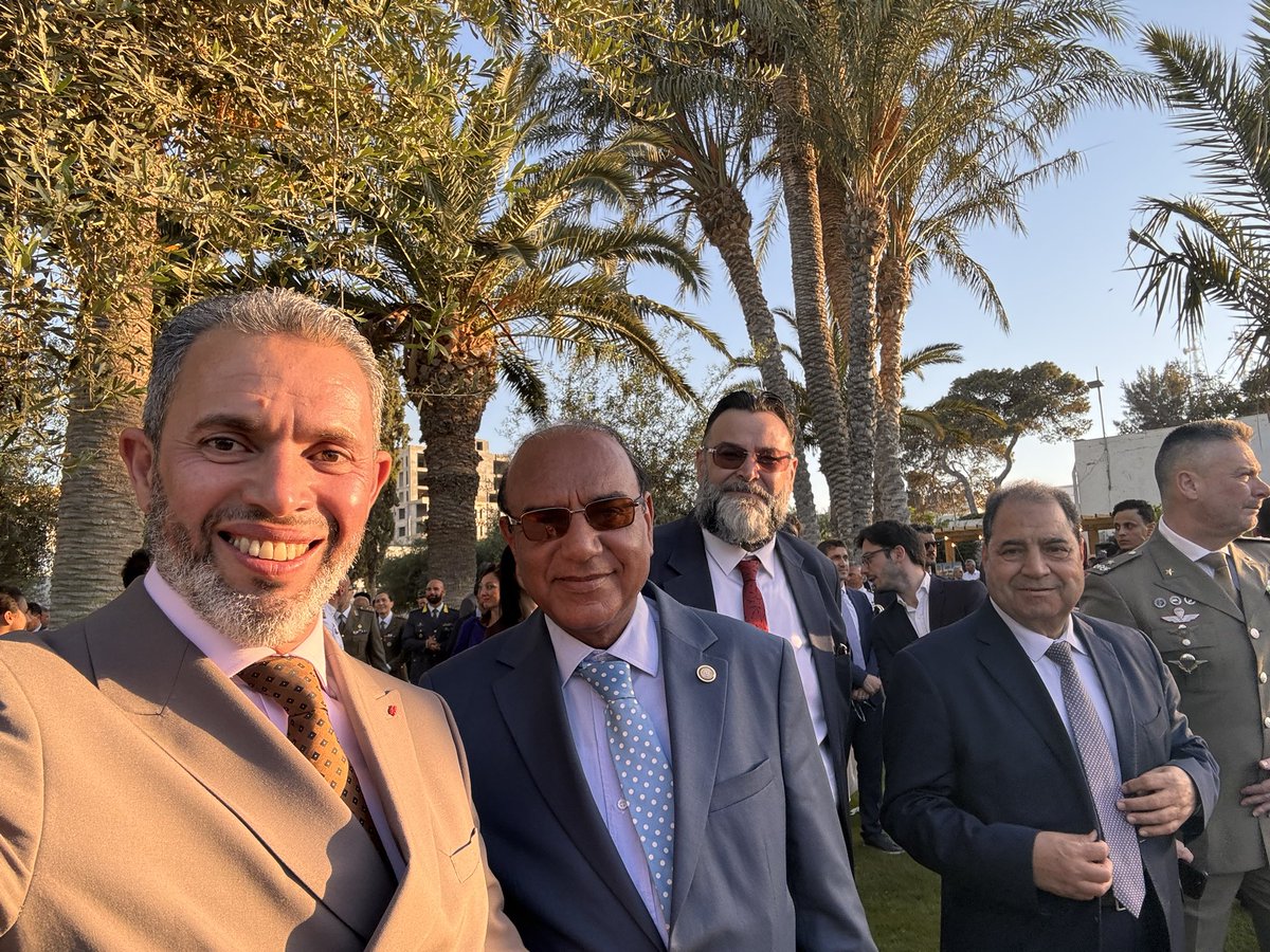 MElkhazmi's tweet photo. Honored to attend the Italian National Day event at the @ItalyinLibya  @gianalberini  A golden opportunity to engage with  diplomats , officials &amp; business leaders on strengthening cooperation &amp; exploring new opportunities  Proud to share the evening with my son! 🇱🇾🇮🇹 #Diplomacy https://t.co/LEX6vukGb8