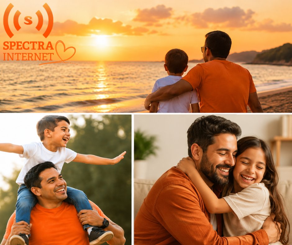 InternetSpectra's tweet photo. 🧡 Los mejores recuerdos se construyen juntos.

Este Día de los Padres celebramos y conectamos a quienes siempre encuentran la manera de estar cerca de los que más aman.

✨ Spectra Internet, 10 años conectando a nuestra comunidad.

📲 787-669-2899 https://t.co/owdKb4yvoS