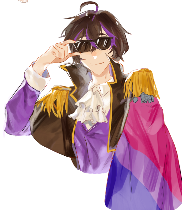meiaori's tweet photo. happy pride month!!!

this is me telling the world i am bisexual yessir

#saparata #fluixon (+recolorable ver for ur choice of flag in the reps<3) https://t.co/IqKNNxPSAn
