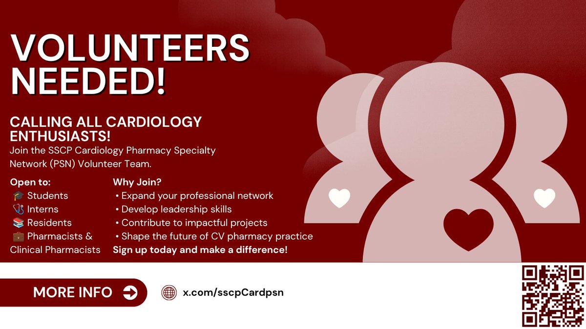 sscpCardpsn's tweet photo. LOVE CARDIOLOGY? WE WANT YOU! ❤️

Become a volunteer with the SSCP Cardiology PSN and be part of a community dedicated to education, innovation, and excellence in cardiovascular care.

🚀 Learn
🤝 Connect
⭐ Lead
❤️ Make an Impact

Sign up! https://t.co/XwFkBBQI6i https://t.co/WjsCAGvmWl