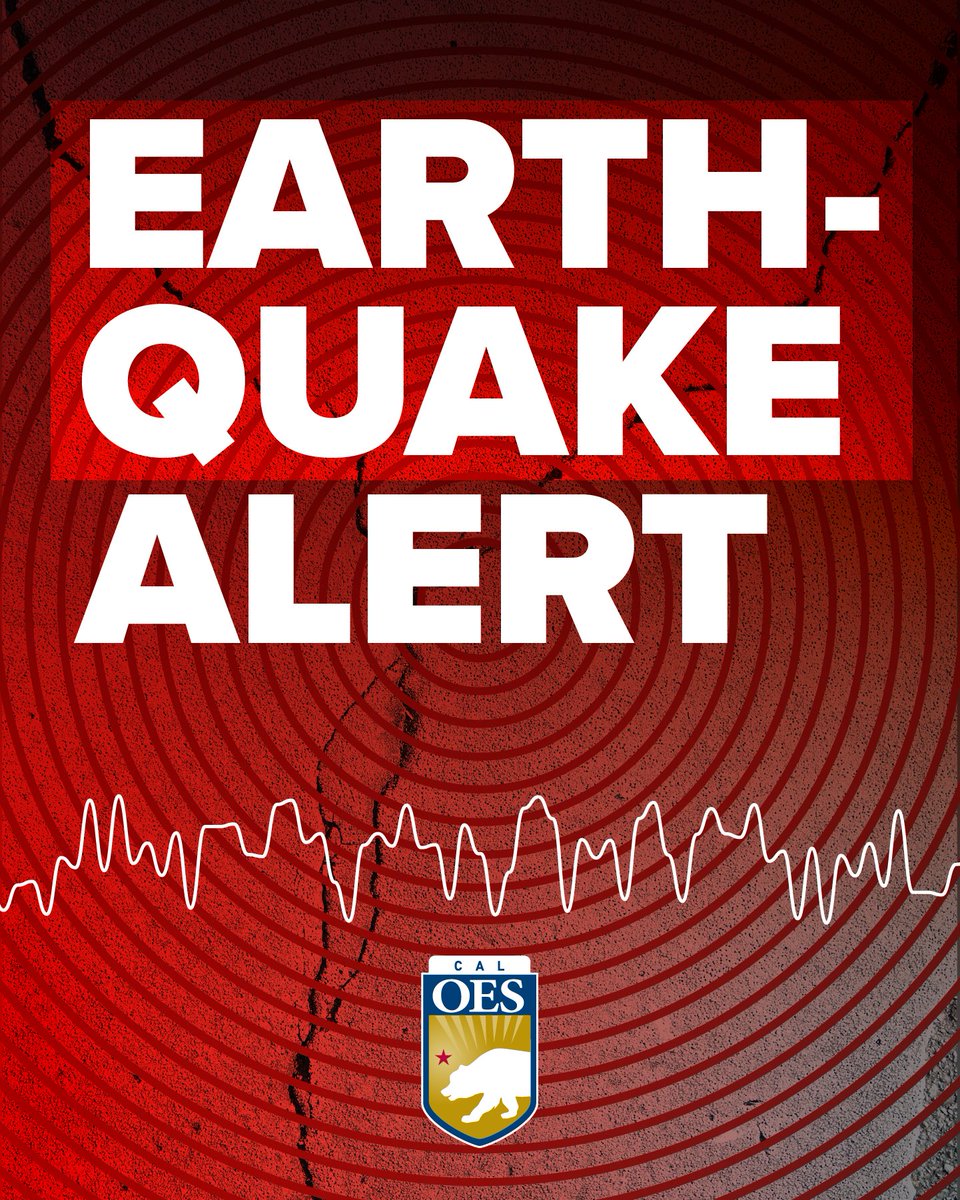 Cal_OES's tweet photo. ALERT: A reported M5.1 earthquake occurred 40 miles west of Humboldt County in the Pacific Ocean at 5:45 a.m. There are no reports of damage or injuries and there is no threat of a tsunami. Earthquakes are unpredictable, so be prepared for aftershocks. Drop. Cover. Hold On. #MyShake