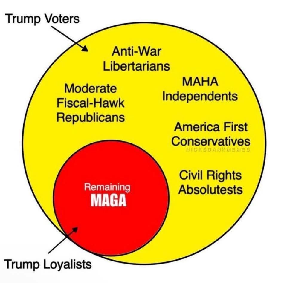 selfawarepotato's tweet photo. @1fast_tesla @catturd2 @ComicDaveSmith The Dems are probably going to win even without Massie in the race, thanks to Trump and the Republican party showing us their true colors. See all these demographics in yellow. Without us, Trump never would have won. Yeah, “We won’t get fooled again”. https://t.co/9Oar5PYsX6