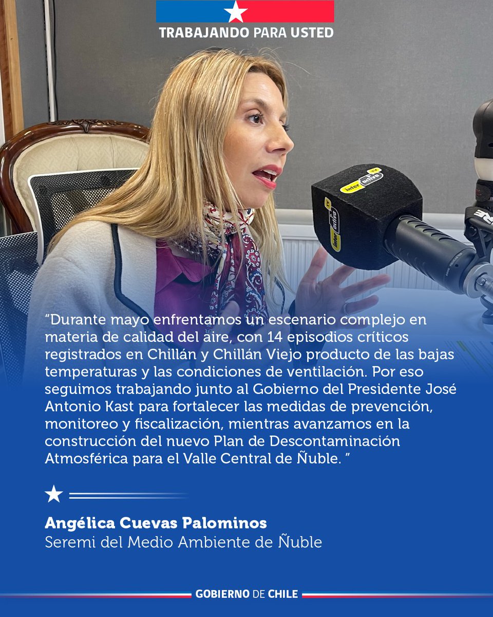 mmanuble's tweet photo. 📰Diario @cronicachillan_ y @ladiscusioncl destacan el balance de la Gestión de Episodios Críticos de mayo, mes que registró un alto número de episodios debido a las bajas temperaturas, el uso de calefactores a leña y las condiciones de ventilación.

👉https://t.co/qSl26QcgzQ https://t.co/hejGOfW9JT