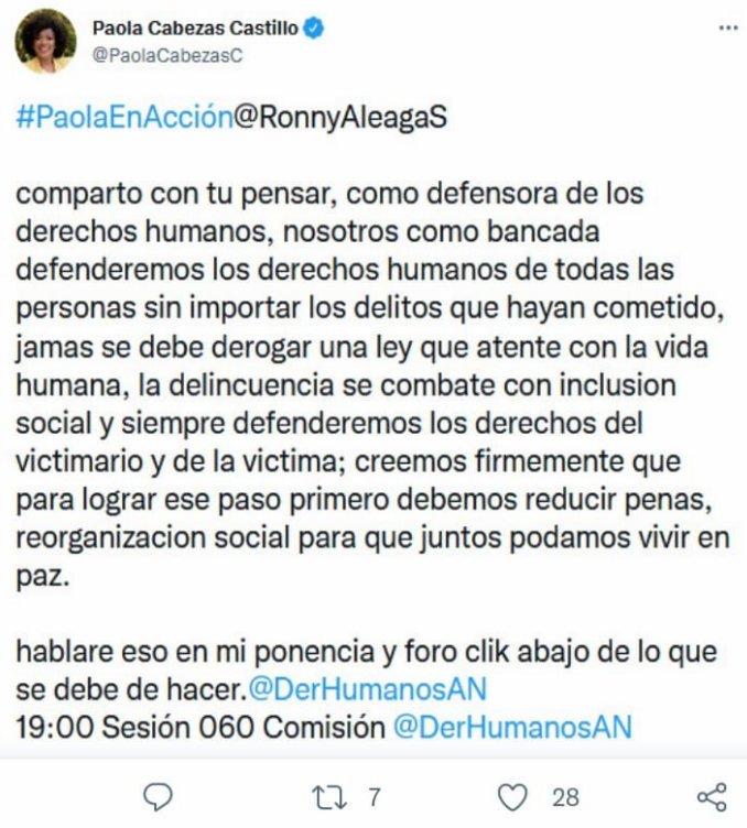 MelenaNanda's tweet photo. @EmergenciasEc Tienen derechos sin importar el delito https://t.co/q0EZpJWR69