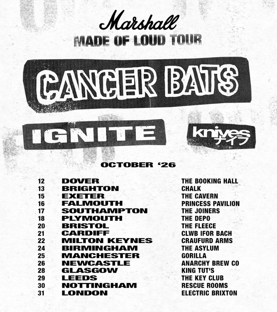 gettothefront's tweet photo. 🦇 @cancerbats are heading out on tour this October!

🎟️ #GigTickets on sale Friday at 10am. https://t.co/DXC0bP3UNH https://t.co/B3lXUuwGr9