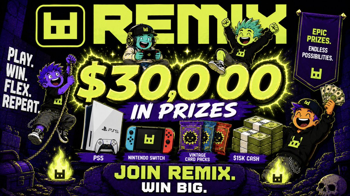 RemixGG_'s tweet photo. Our biggest update EVER for Gamers is here.

Season 1 has $30,000 in prizes!

How it works - Earning achievements in games will level you up, and levels give you loot boxes.

Loot Boxes have things like XP boosts, Bits… and Tickets.

Spend your tickets to enter sweepstakes all season long to have a chance at winning things like $5k in cash, or a PS5.

Achievements now reset seasonally, which means you can play your favorite games all over again and earn rewards for doing it.

This is live NOW!
