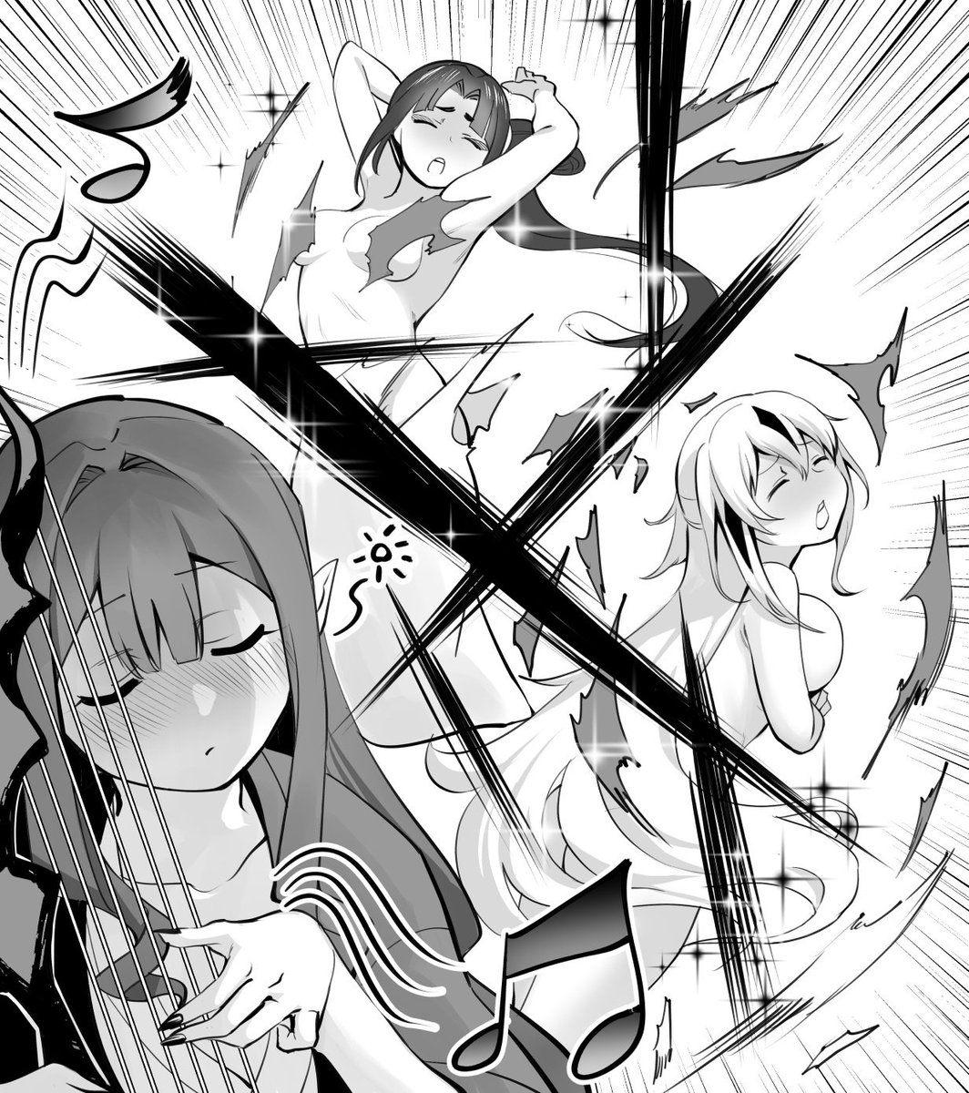 CERPRIESTXSS's tweet photo. If Baobhan Sith wants to，she can just play the harp to cleanly cut off your clothes 。 https://t.co/5TuztQBLuh
